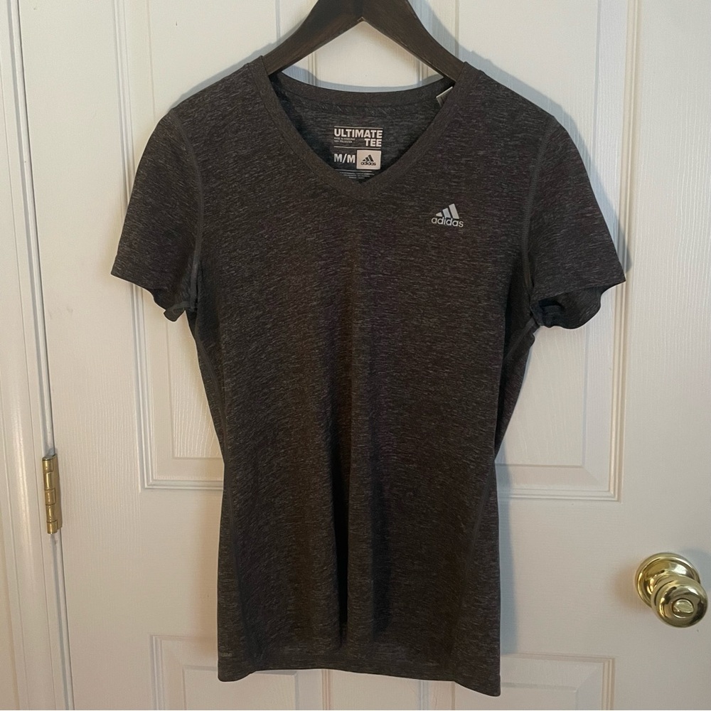 Adidas Charcoal V-Neck Tee